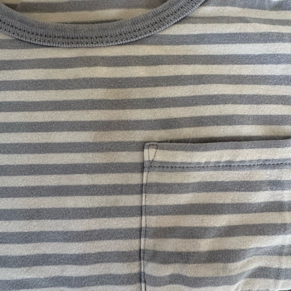 Quincy Mae Pocket Tee + Short Set || Blue Stripe - 18-24M - Picture 4 of 4